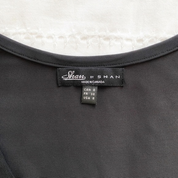 Shan BY SHAN BLACK SLEEVELESS MESH STRETCH JERSEY SHIFT MIDI SLIP DRESS - 8 - Picture 6 of 8